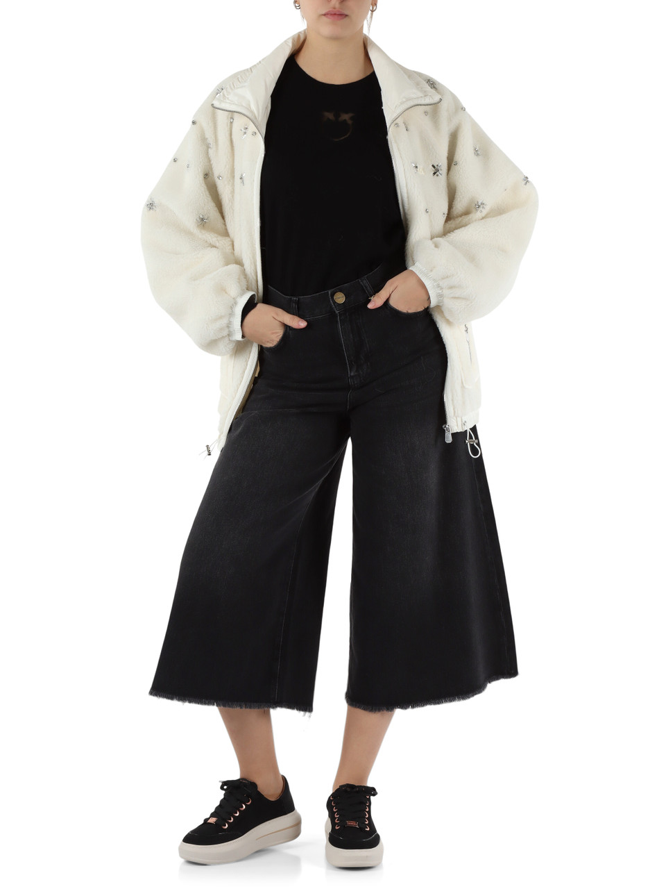 OFF WHITE | Giubbotto bomber effetto teddy GRACIANA