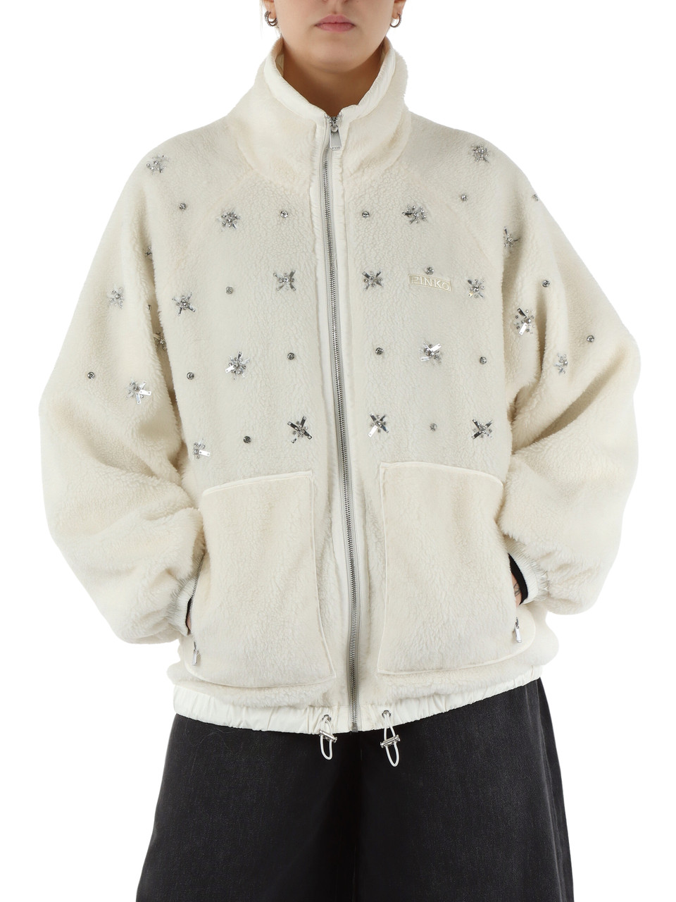 OFF WHITE | Giubbotto bomber effetto teddy GRACIANA