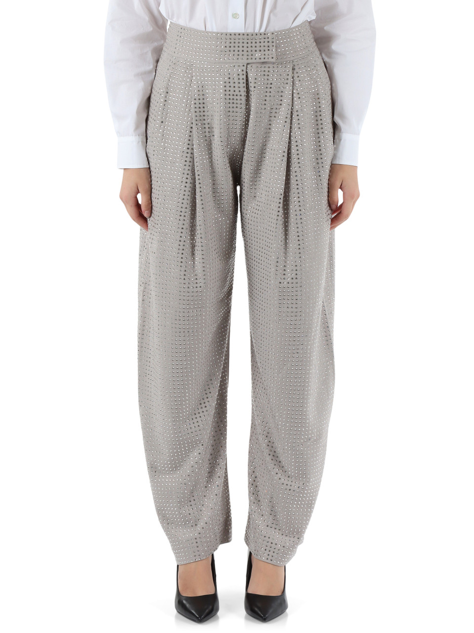 GRIGIO | Pantalone con strass PATRE