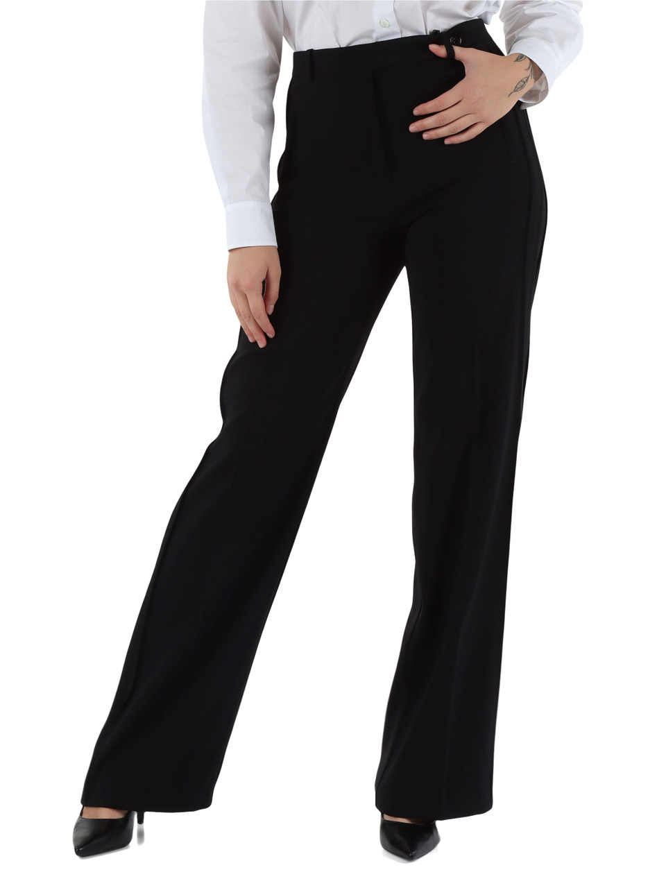 NERO | Pantalone in crepe stretch RUFA