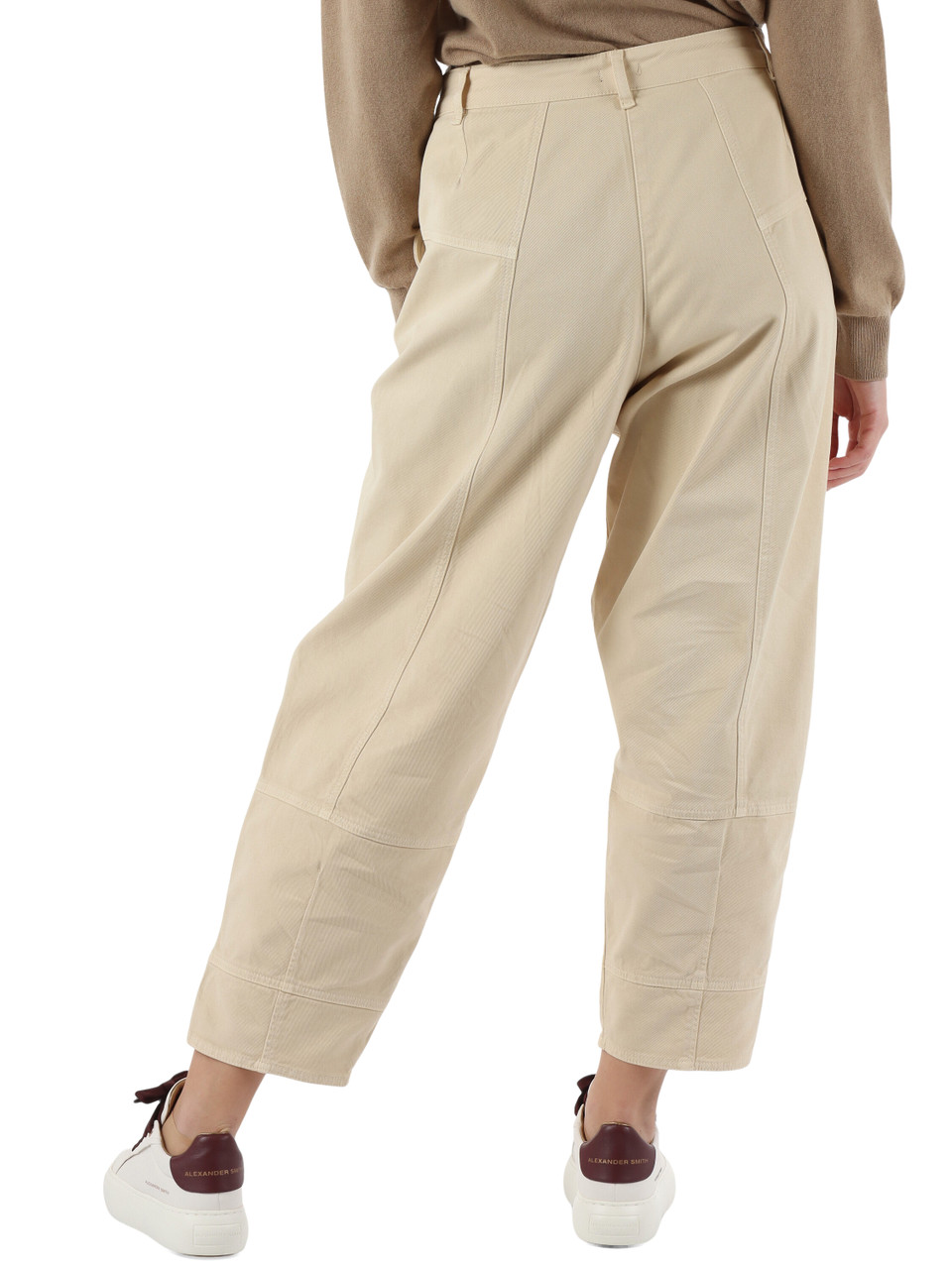 BEIGE | Pantalone balloon in cotone stretch PECORINO