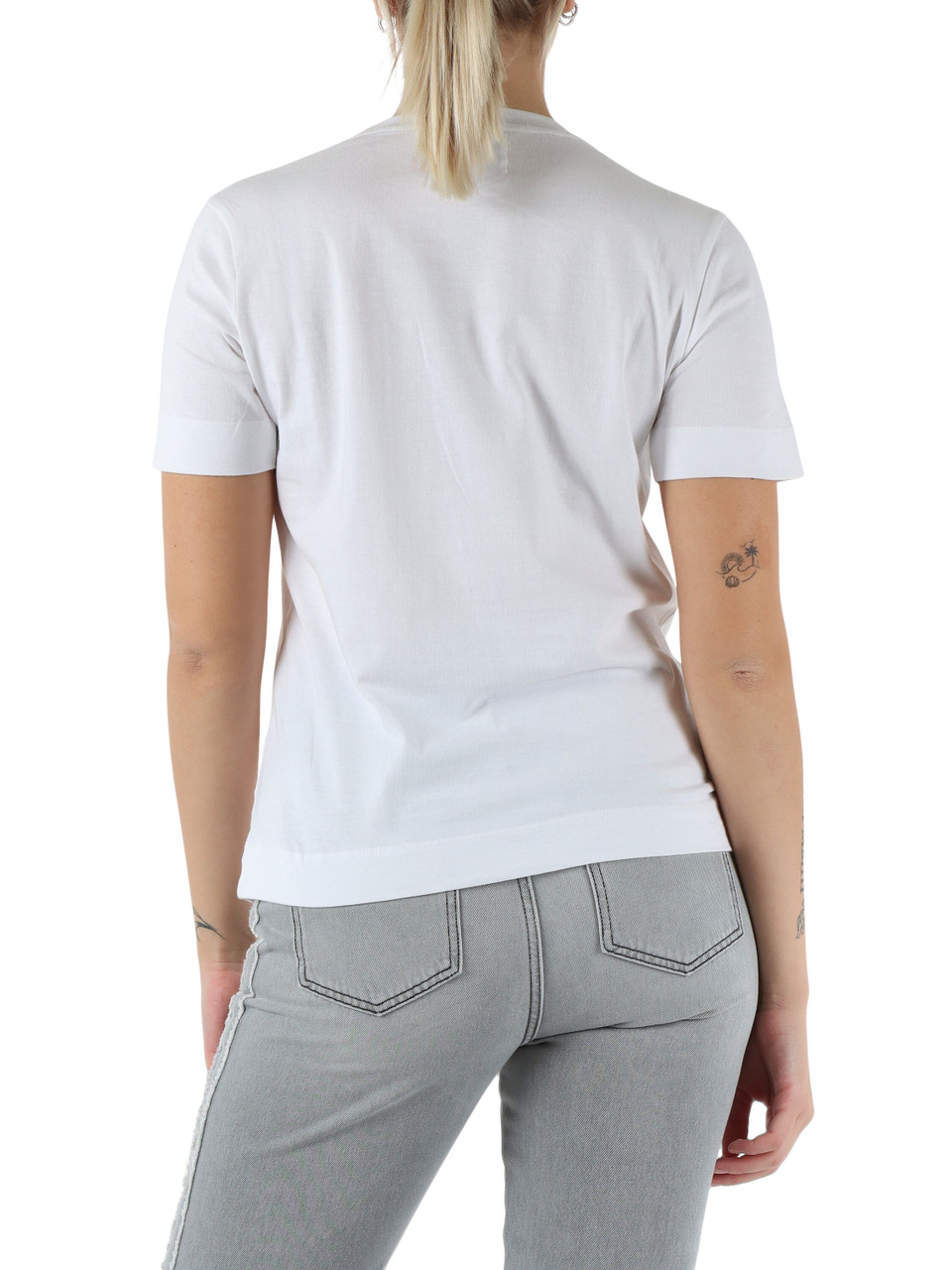 BIANCO | T-shirt in cotone con stampa frontale
