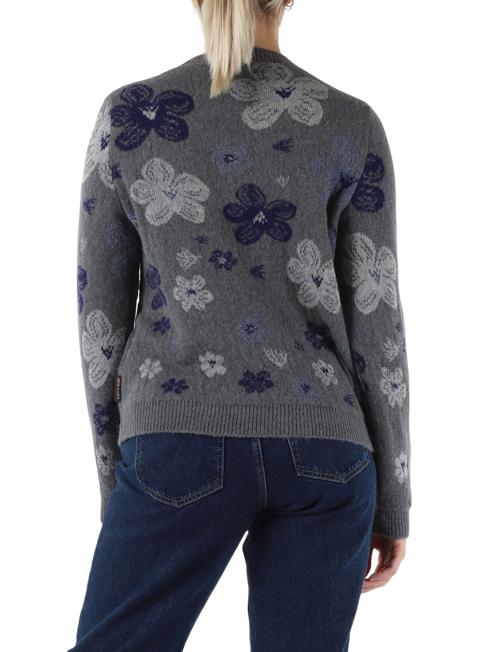 GRIGIO | Maglia girocollo in misto lana e alpaca