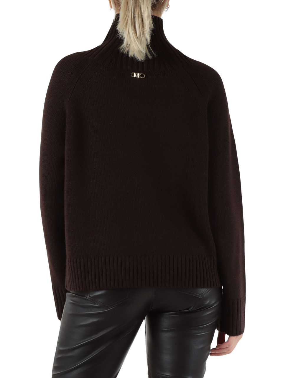 MARRONE | Maglia collo alto in lana