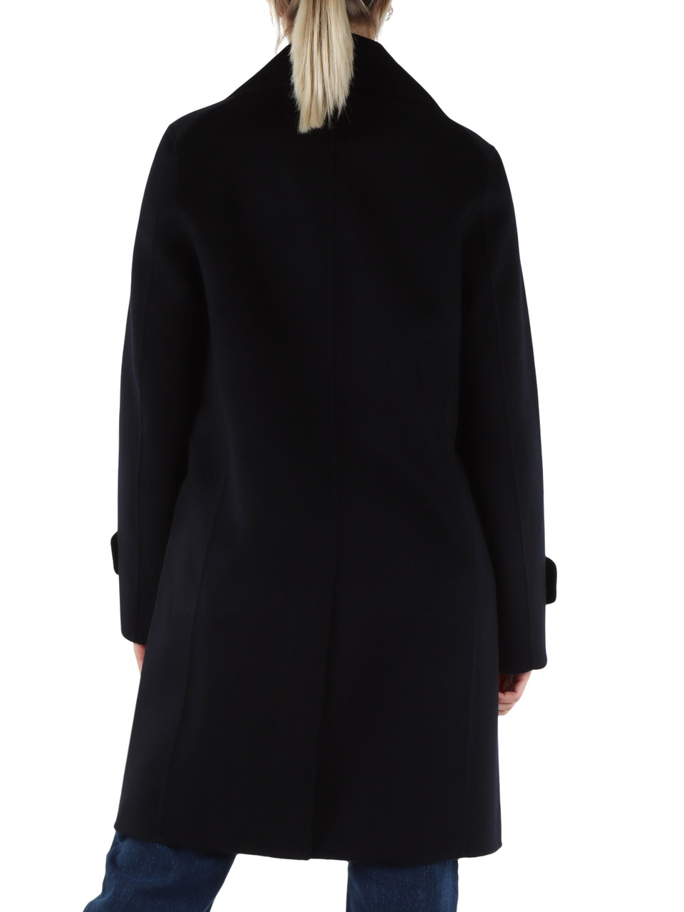 BLU SCURO | Cappotto in lana beaver