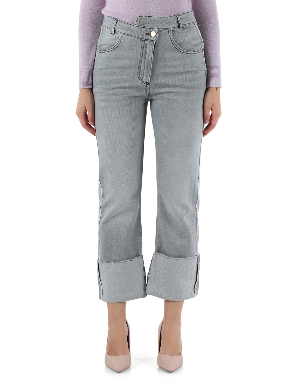 GRIGIO | Pantalone jeans quattro tasche