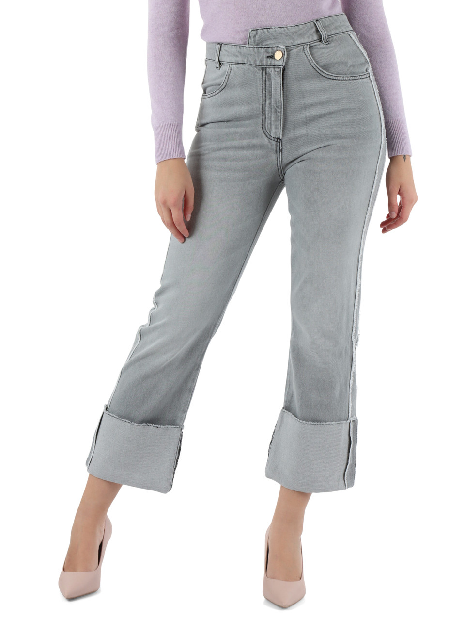 GRIGIO | Pantalone jeans quattro tasche