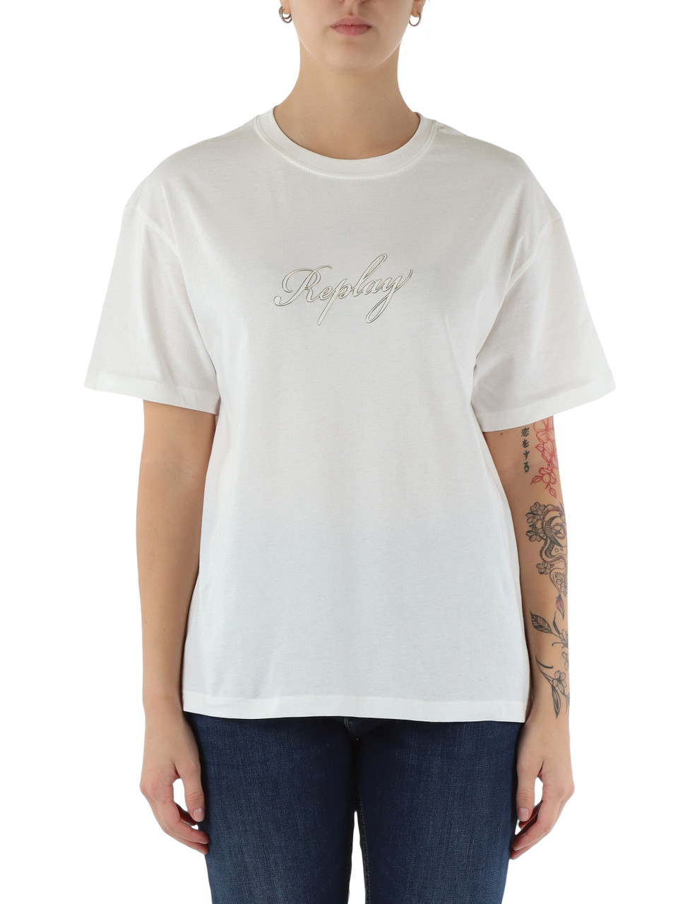 OFF WHITE | T-shirt in cotone con scritta logo a rilievo