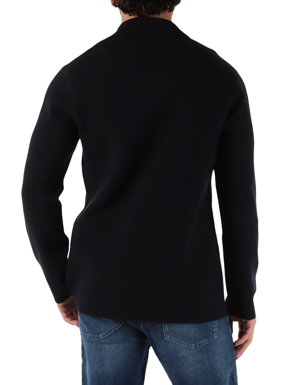 BLU SCURO | Giacca in maglia di misto viscosa