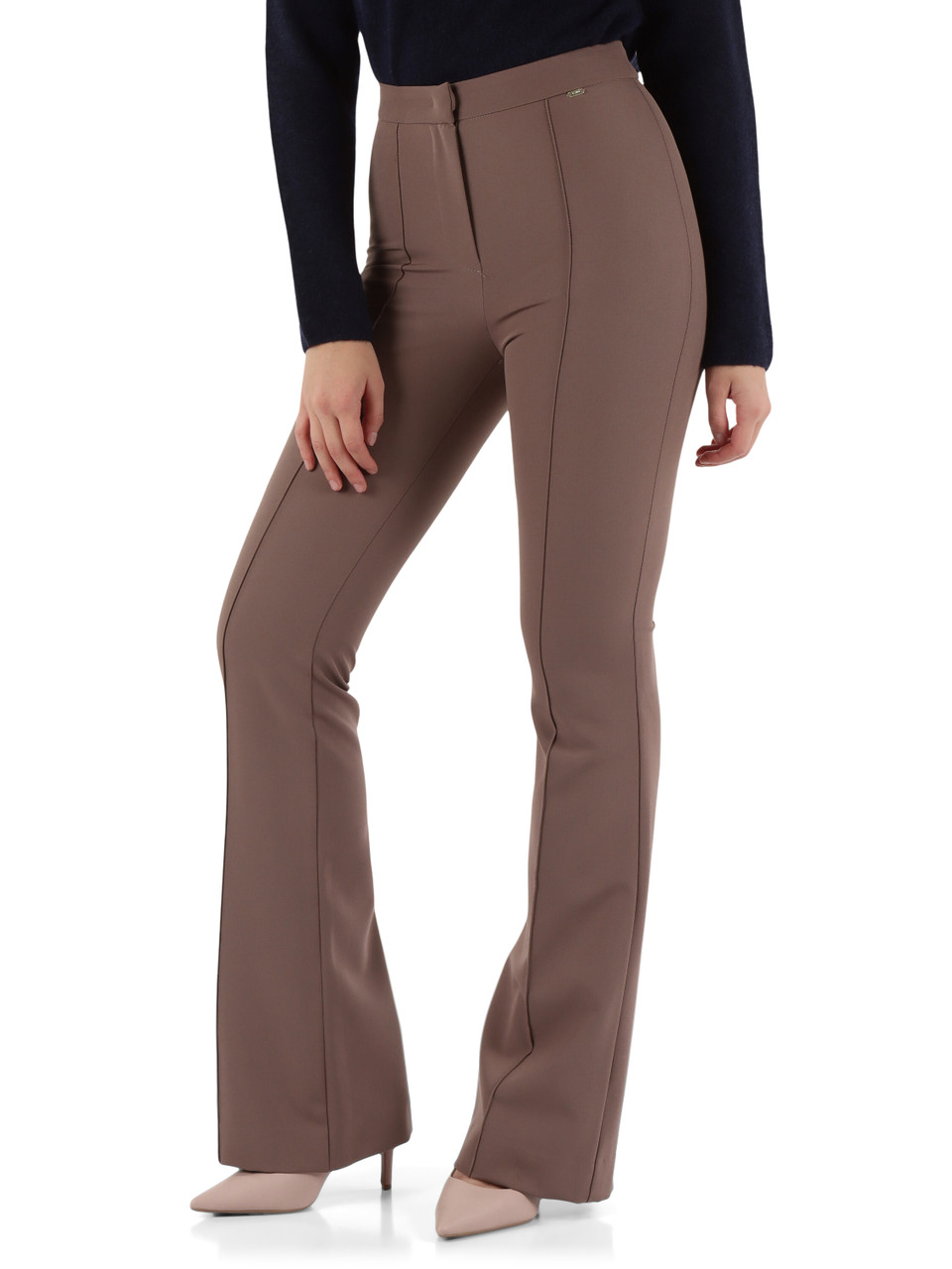 TORTORA | Pantalone svasato in fondo in tessuto stretch