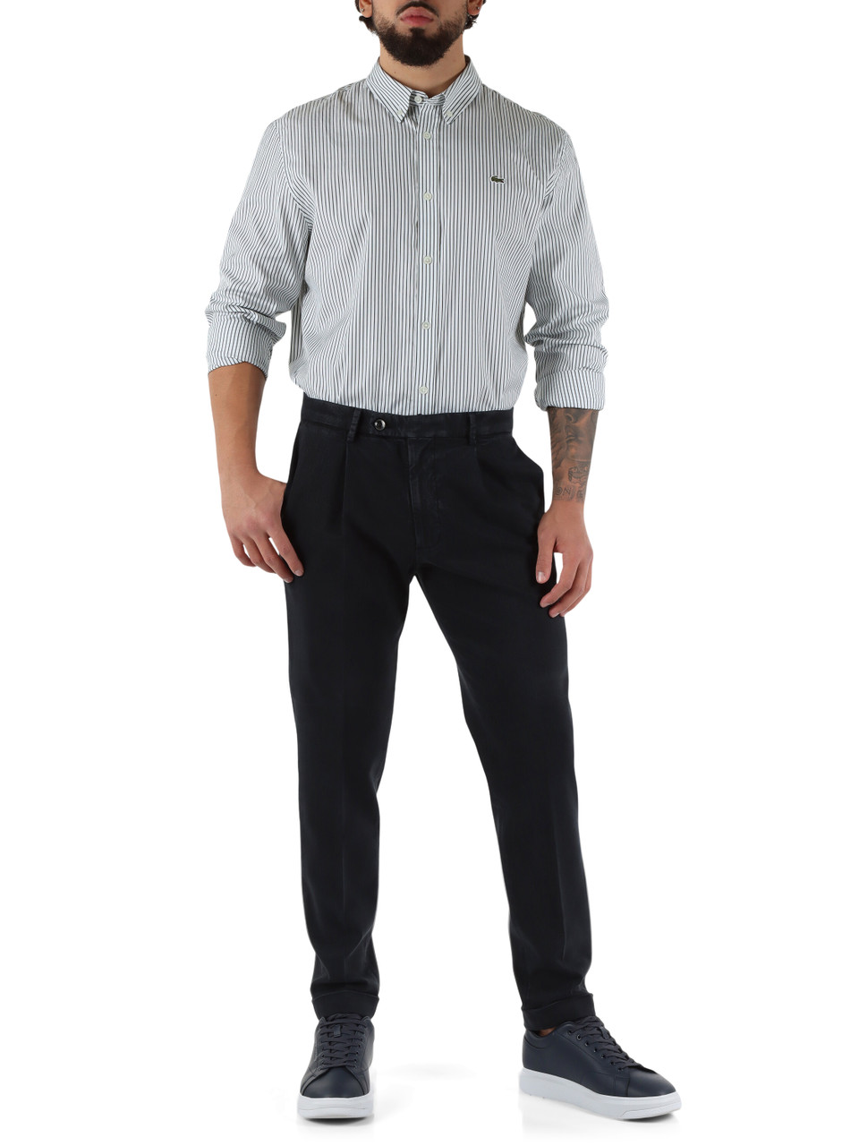 A RIGHE | Camicia button down regular fit in cotone