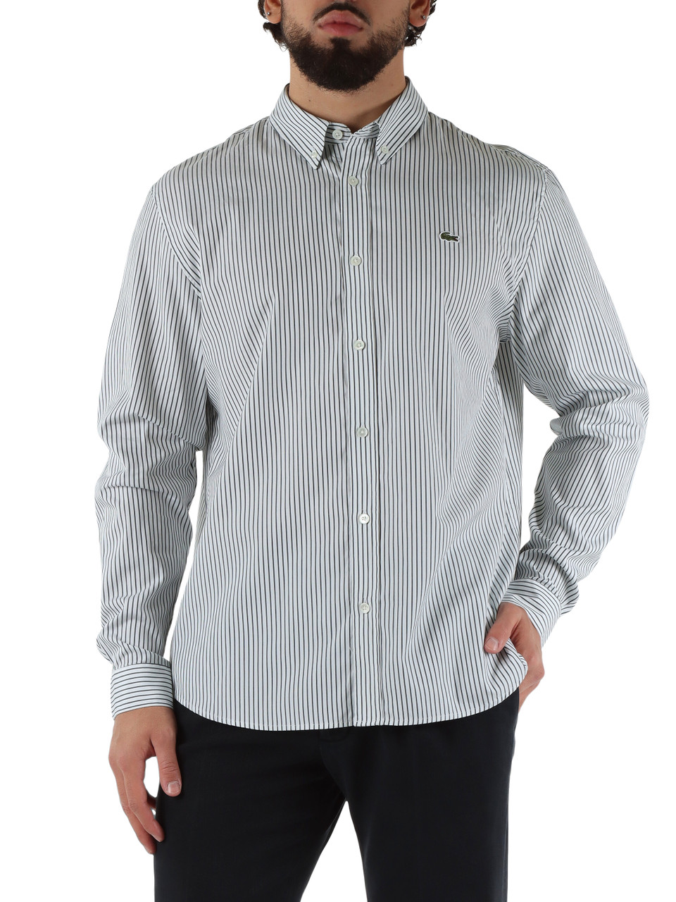 A RIGHE | Camicia button down regular fit in cotone