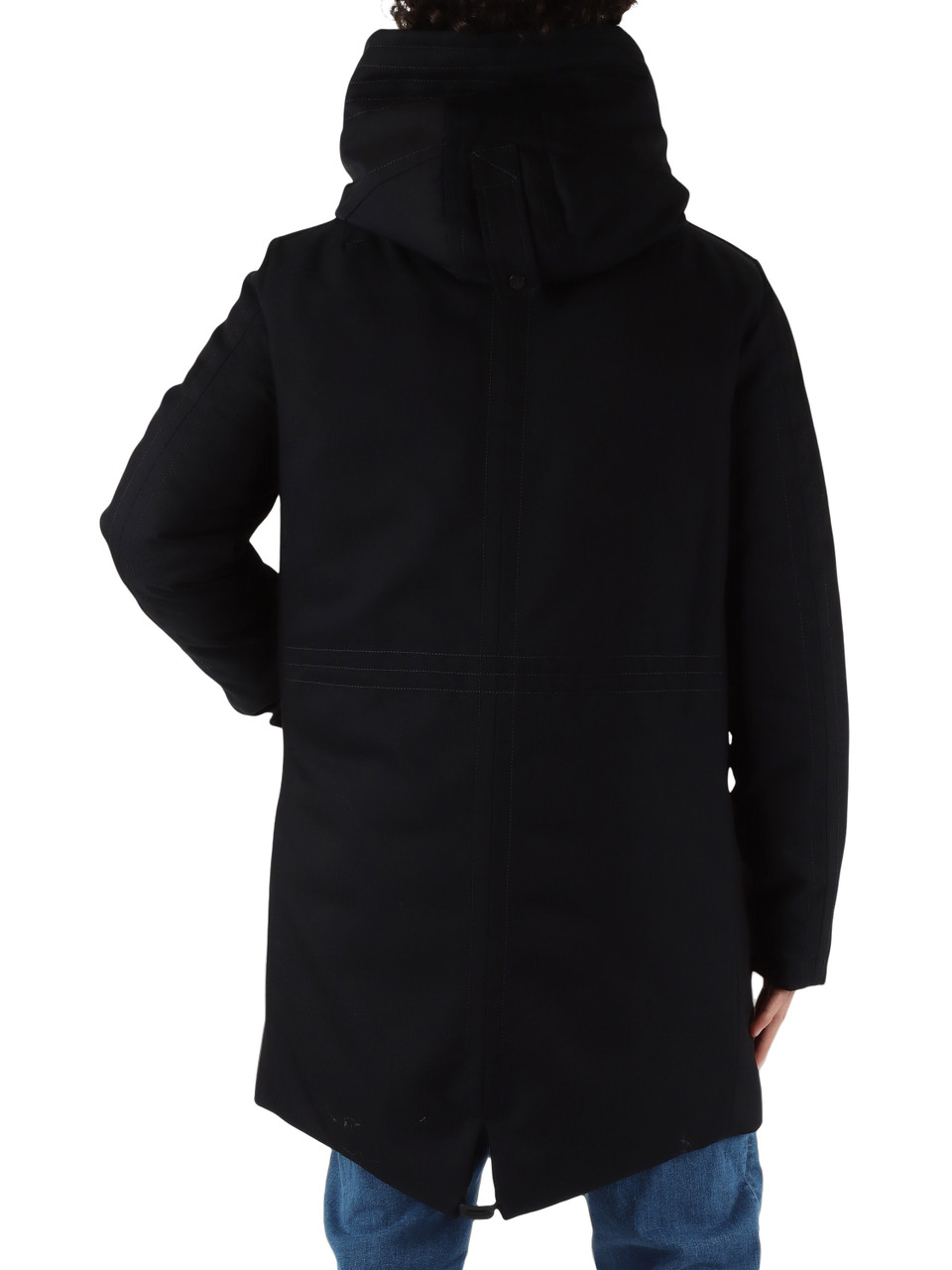 BLU SCURO | Piumino simil parka KASA KI 03 in misto cotone