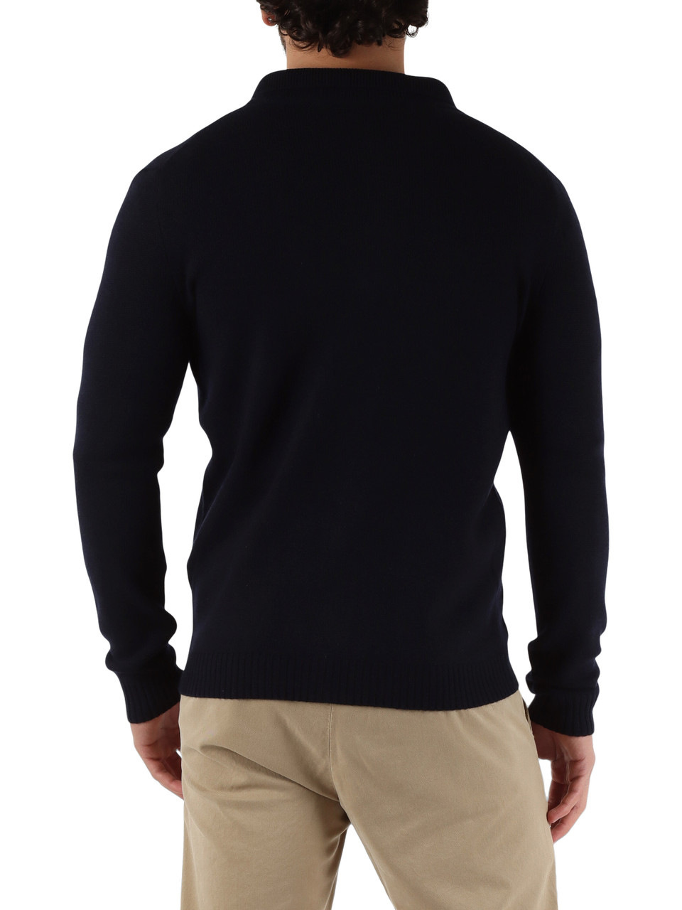 BLU SCURO | Cardigan in lana, seta e cashmere