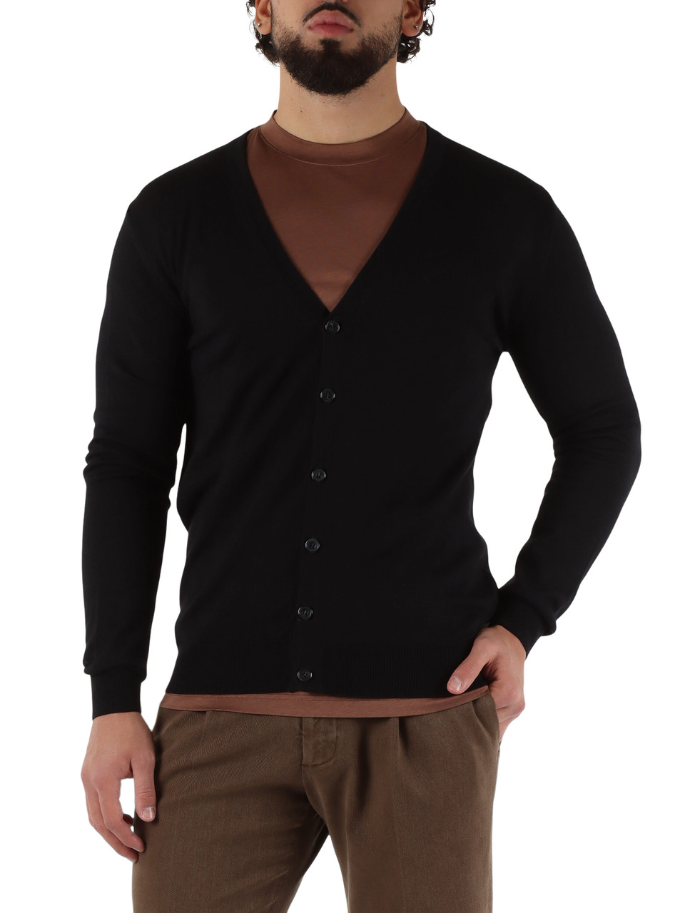 NERO | Cardigan in misto lana FUNNY25