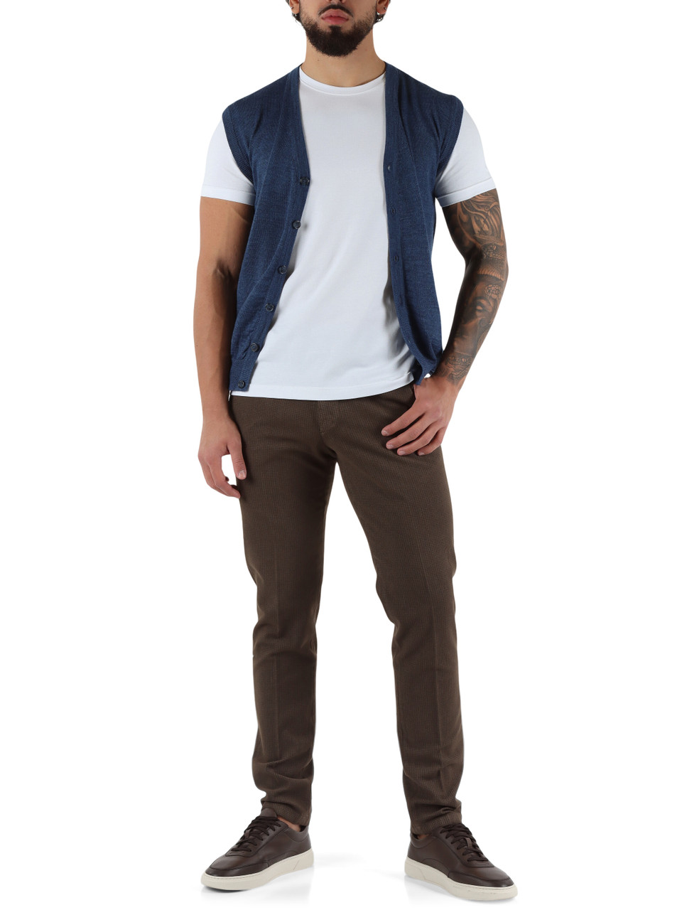 MARRONE | Pantalone super slim in cotone stretch MC-BRAD PLUS/2123 LUNGO