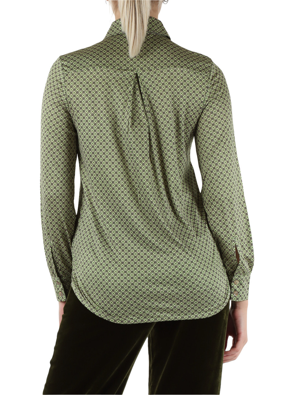 VERDE | Camicia MICRO PRINT JERSEY