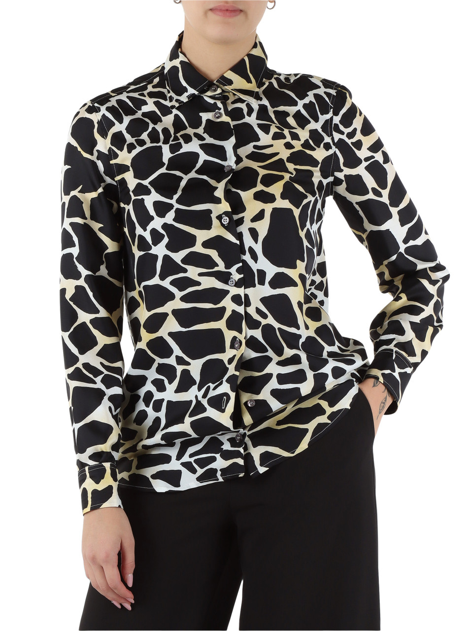 NERO | Camicia in seta COLLECTION PRINT