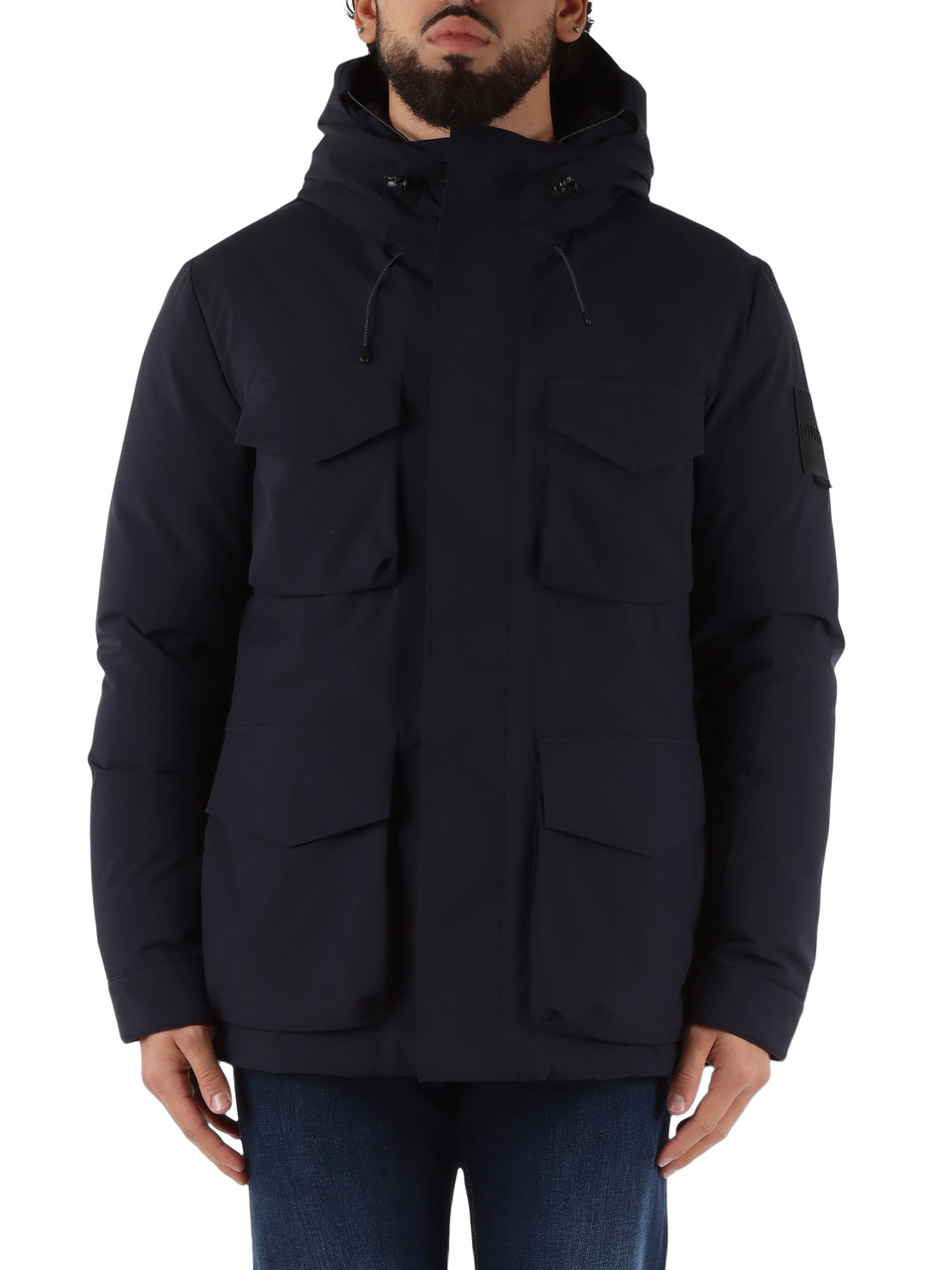 BLU SCURO | Piumino con cappuccio ZEPHYR Hydroshield