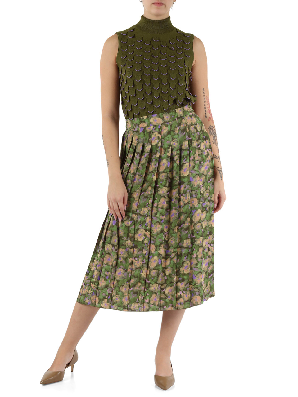 VERDE | Gilet 3D STITCH in misto viscosa VERDE | Gilet 3D STITCH in misto viscosa