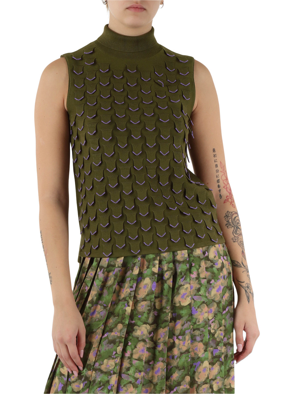 VERDE | Gilet 3D STITCH in misto viscosa VERDE | Gilet 3D STITCH in misto viscosa