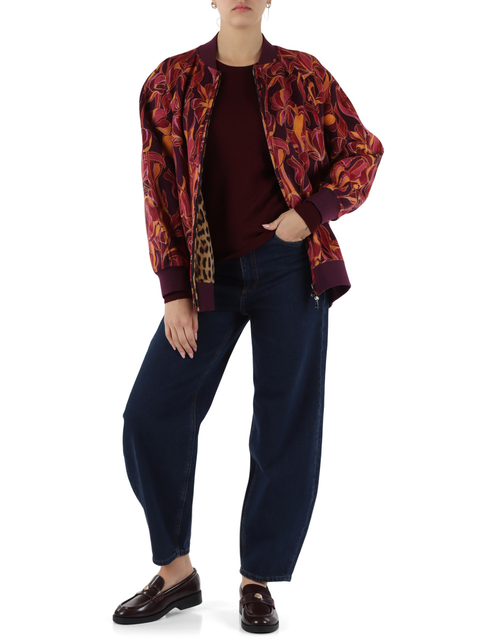 BORDEAUX | Giacca bomber reversibile DOUBLE TROUBLE