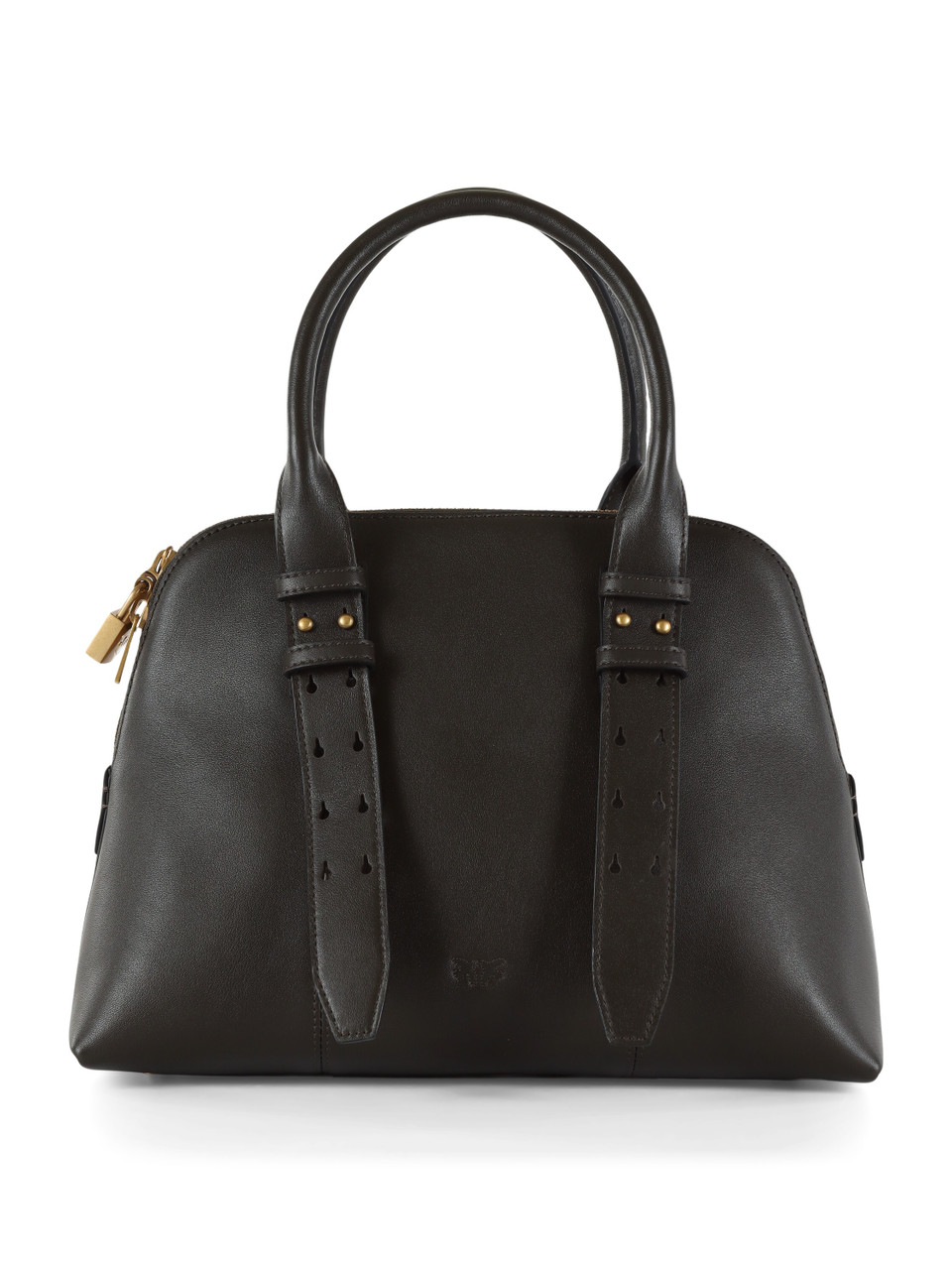 VERDE SCURO | Borsa a mano in pelle BOWLING MEDIUM