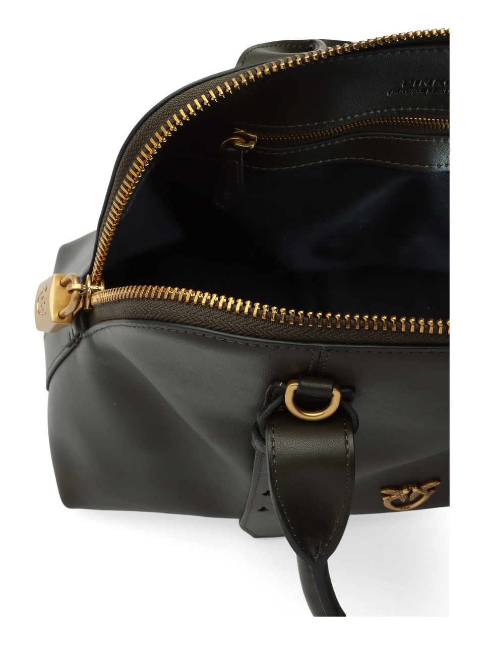 VERDE SCURO | Borsa a mano in pelle BOWLING MEDIUM