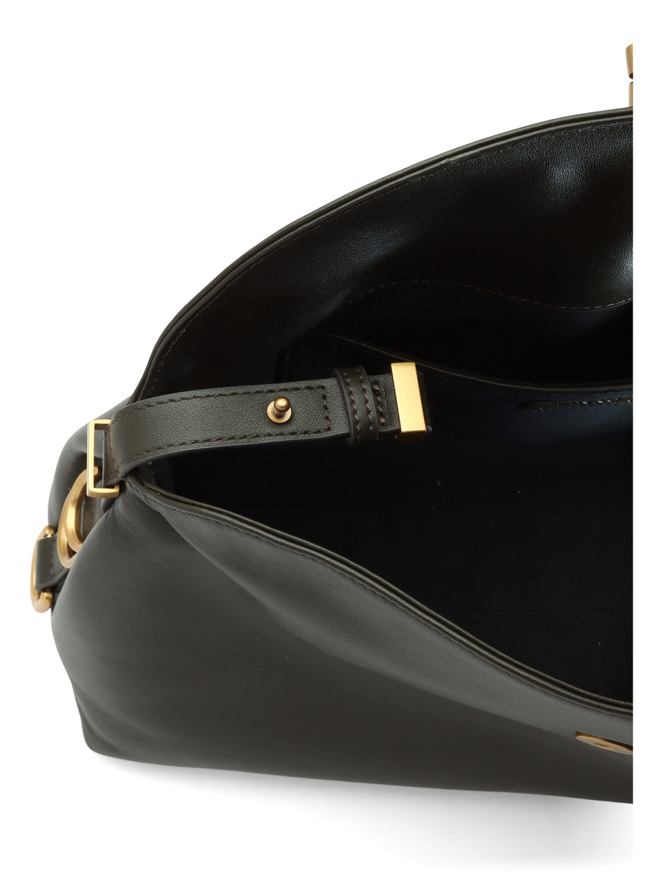 VERDE SCURO | Borsa in pelle SADDLE BAGUETTE CLASSIC