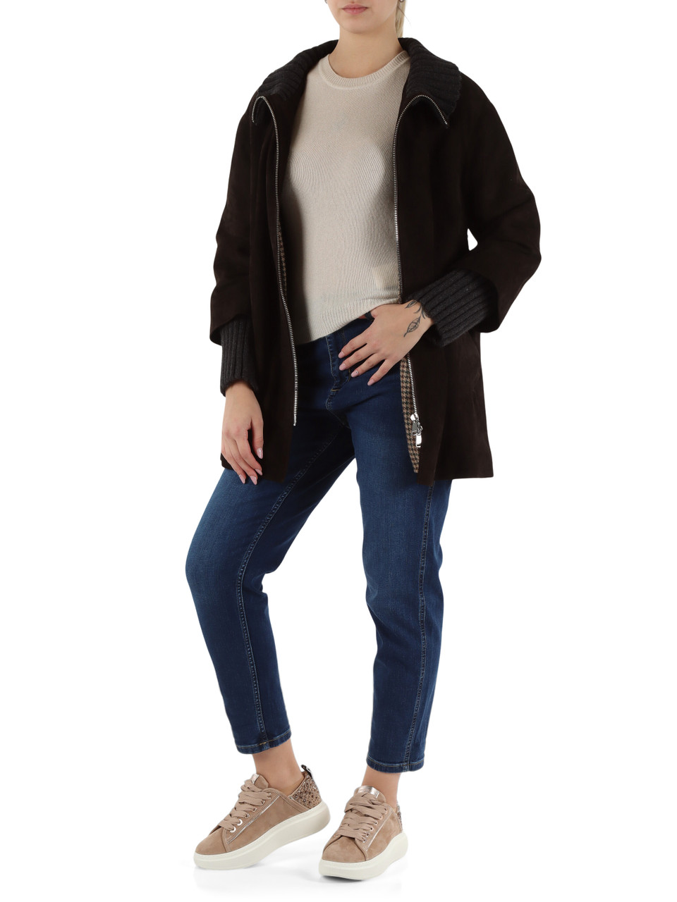 MARRONE | Giacca in suede DESIRE