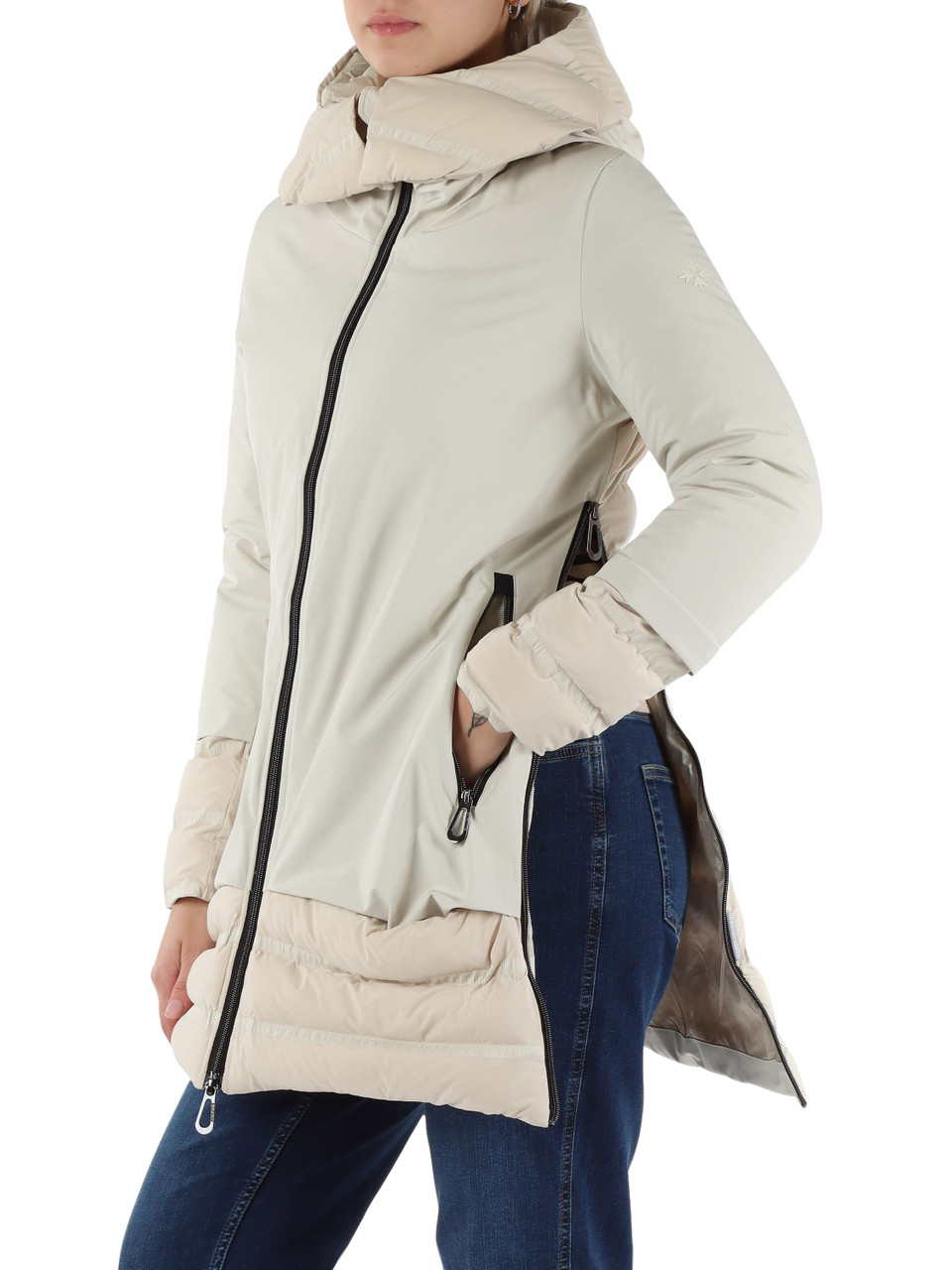 BEIGE | Giaccone con cappuccio LETIZIA