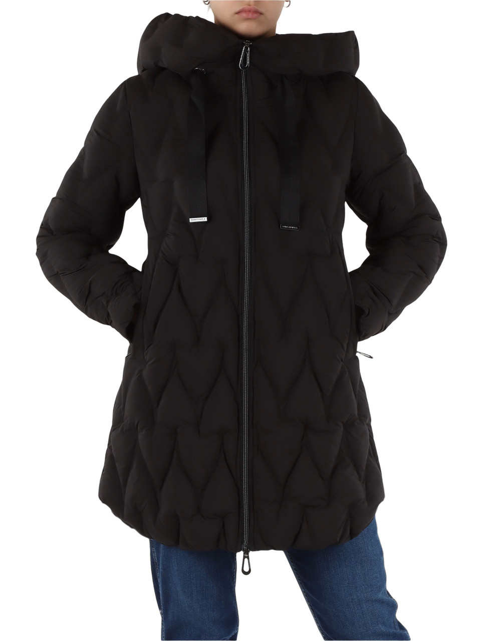 NERO | Giaccone con cappuccio LIMA