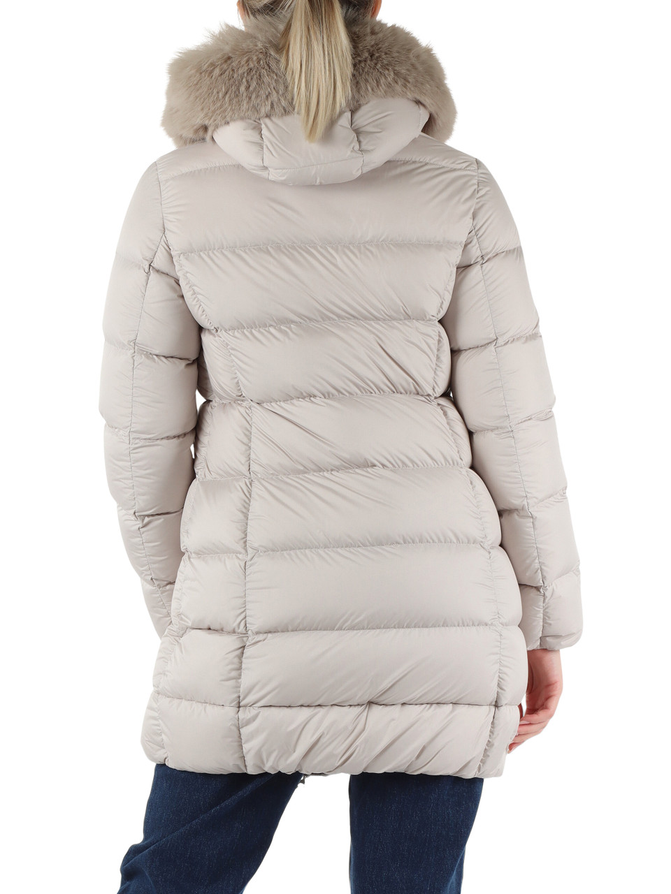 BEIGE | Piumino trapuntato CAPTION con cappuccio