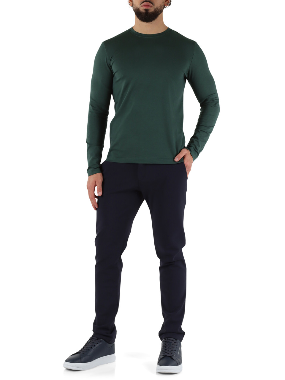 BLU SCURO | Pantalone in tessuto tecnico stretch SERGE MEGEVE BLU SCURO | Pantalone in tessuto tecnico stretch SERGE MEGEVE