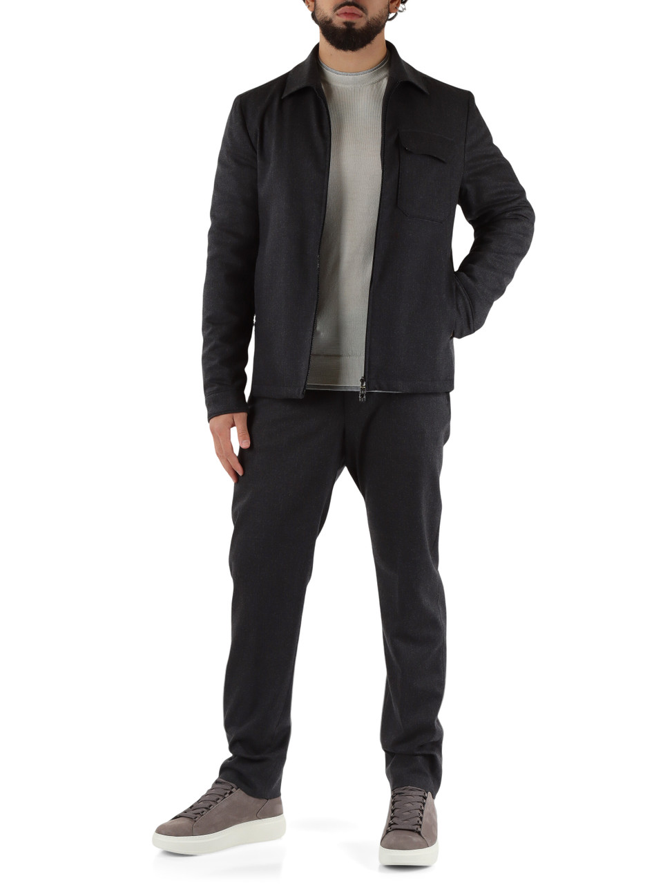 GRIGIO SCURO | Giacca CRN Techwool Sportswear Drop 7R GRIGIO SCURO | Giacca CRN Techwool Sportswear Drop 7R