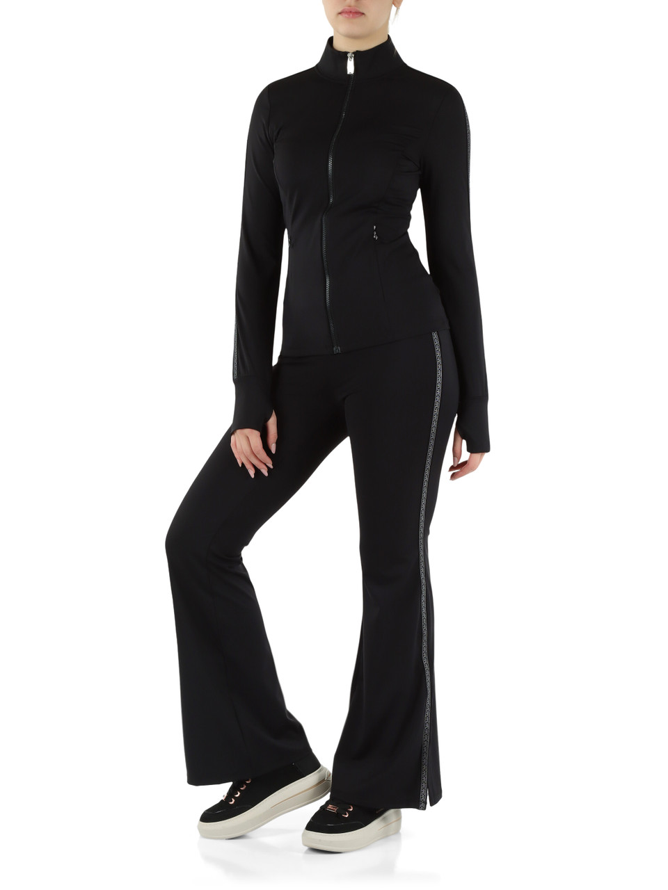 NERO | Felpa con zip in tessuto stretch NERO | Felpa con zip in tessuto stretch