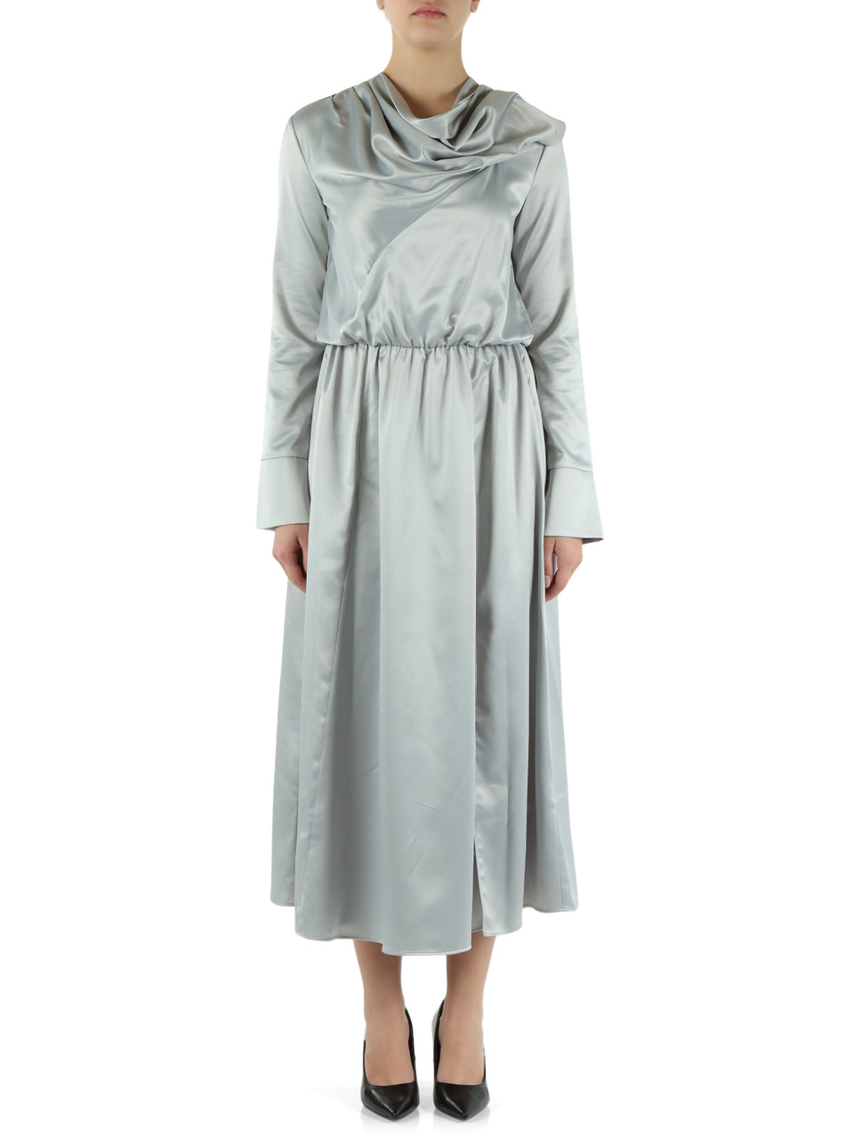 GRIGIO CHIARO | Abito midi in satin MAITE GRIGIO CHIARO | Abito midi in satin MAITE