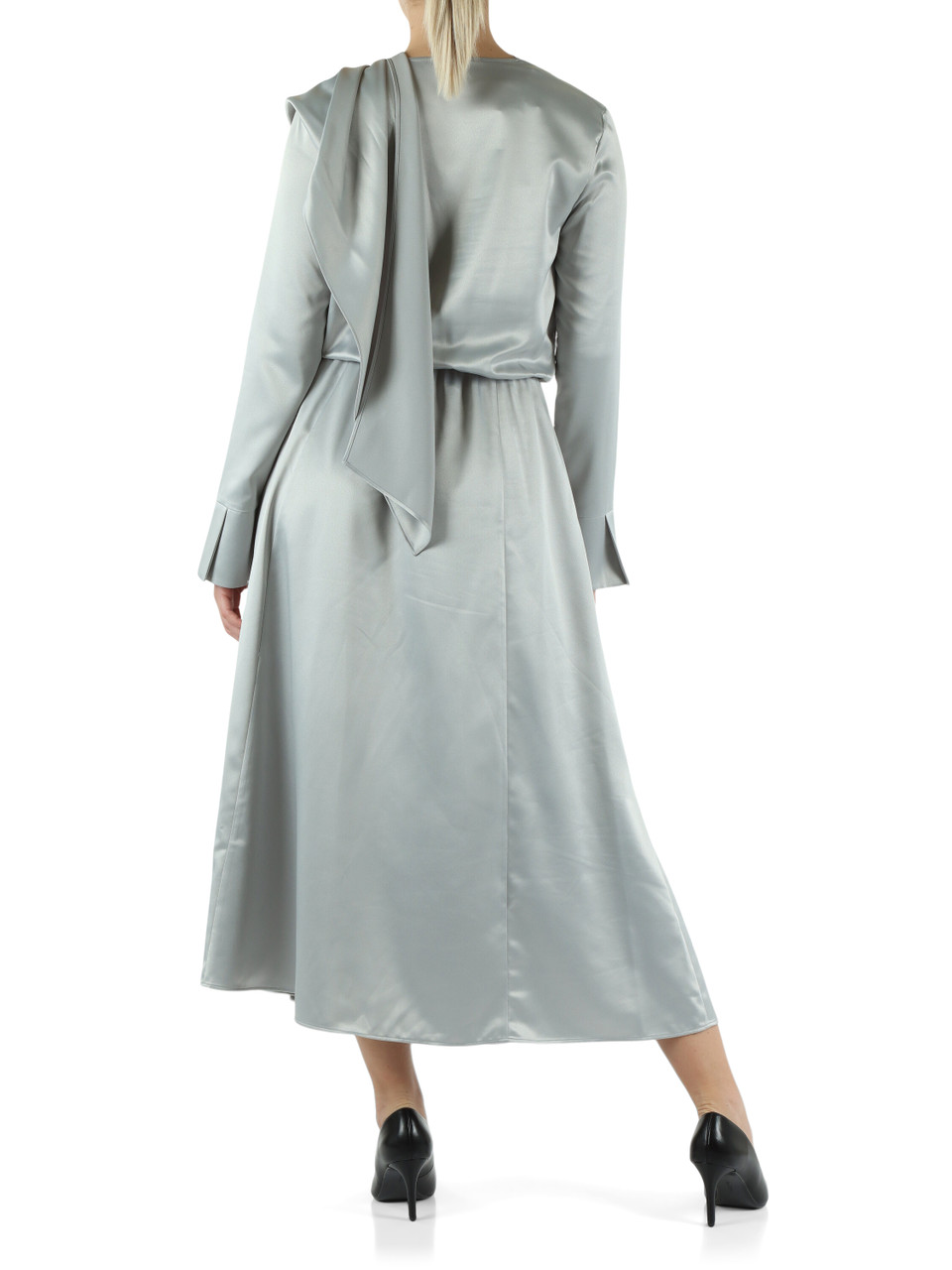 GRIGIO CHIARO | Abito midi in satin MAITE GRIGIO CHIARO | Abito midi in satin MAITE