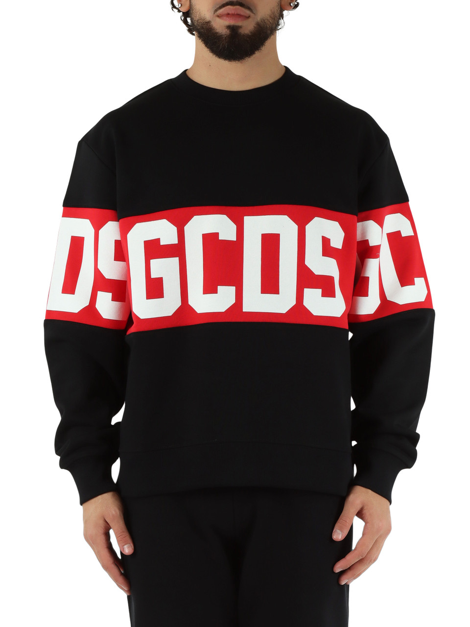 NERO | Felpa in cotone garzato con stampa logo NERO | Felpa in cotone garzato con stampa logo