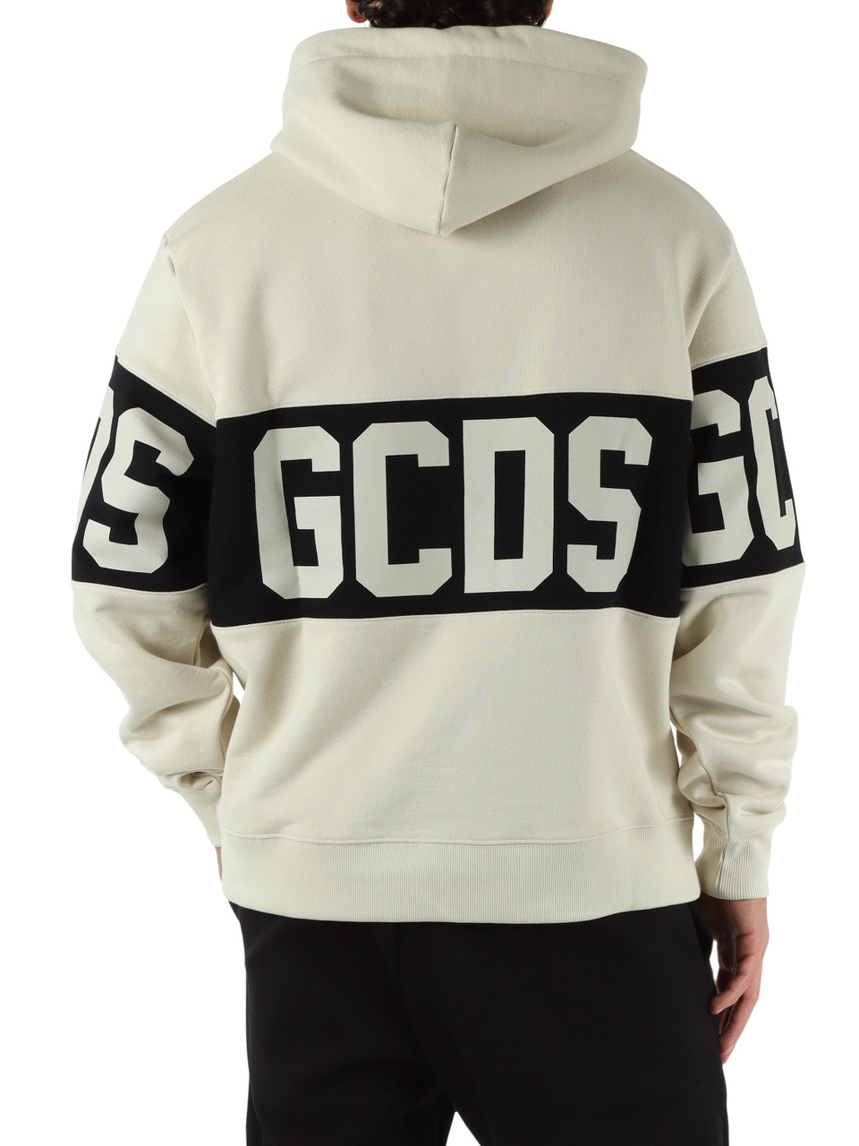 BEIGE | Felpa in cotone garzato con cappuccio e stampa logo BEIGE | Felpa in cotone garzato con cappuccio e stampa logo