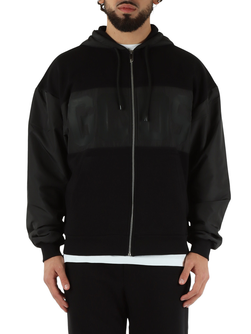 NERO | Felpa in misto cotone con zip e cappuccio NERO | Felpa in misto cotone con zip e cappuccio