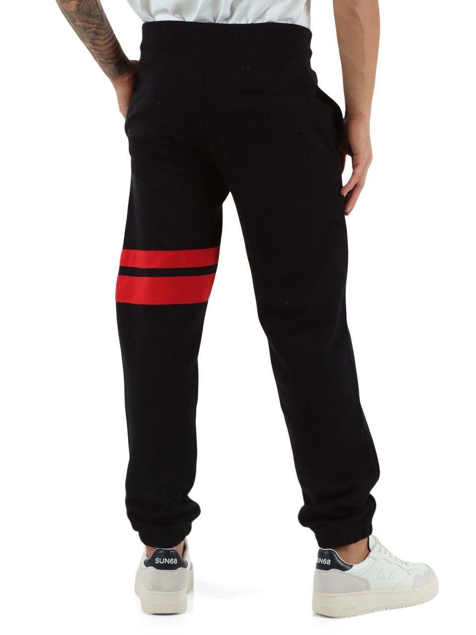 NERO | Pantalone sportivo regular fit in cotone garzato NERO | Pantalone sportivo regular fit in cotone garzato