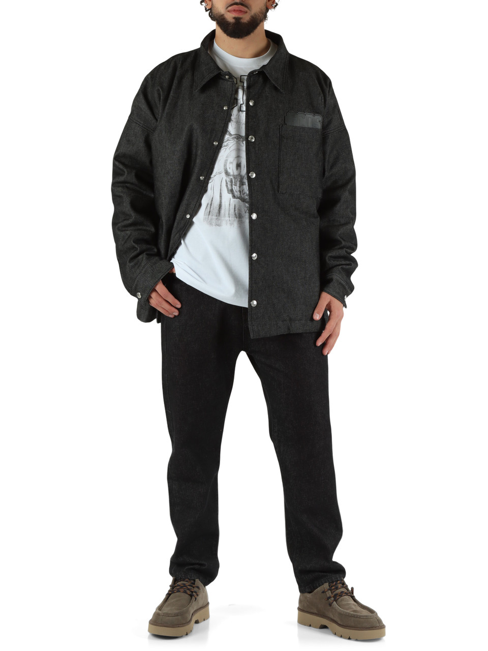 BIANCO | T-shirt in cotone GOTHIC PRINTED