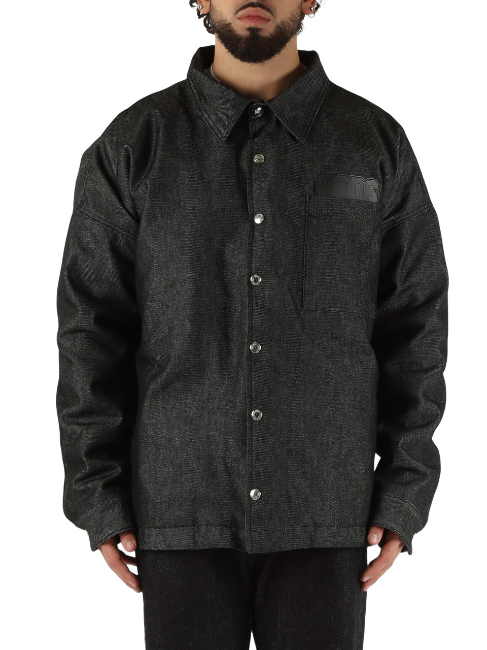 GRIGIO SCURO | Overshirt imbottita in denim GRIGIO SCURO | Overshirt imbottita in denim