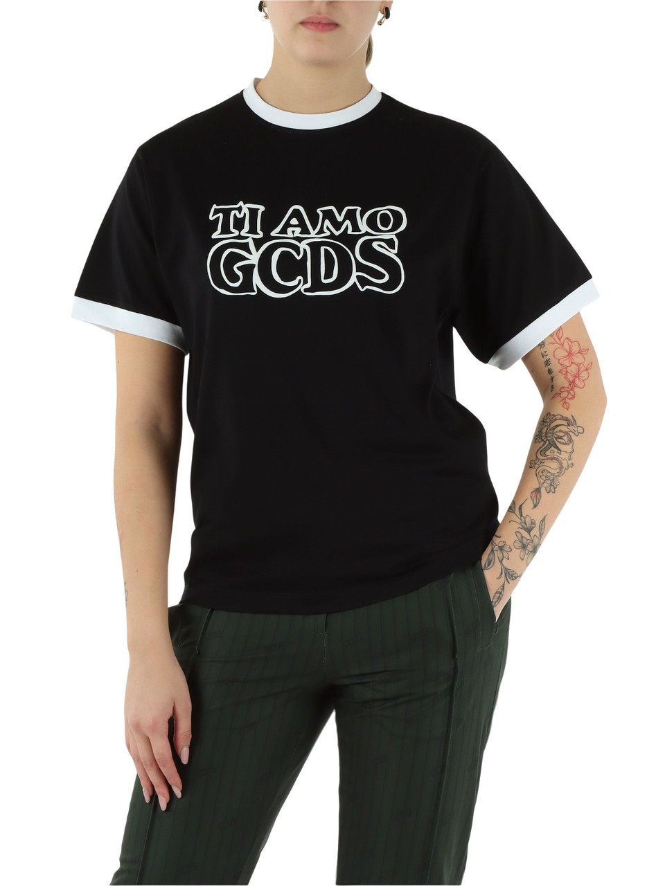 NERO | T-shirt in cotone con stampa logo a rilievo NERO | T-shirt in cotone con stampa logo a rilievo