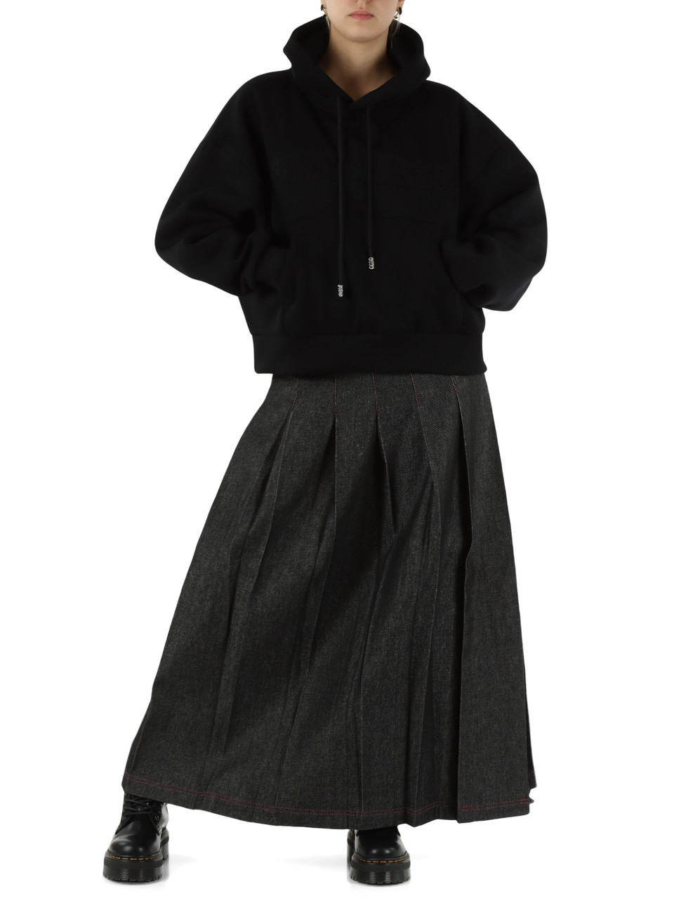 NERO | Felpa con cappuccio e ricamo logo frontale NERO | Felpa con cappuccio e ricamo logo frontale