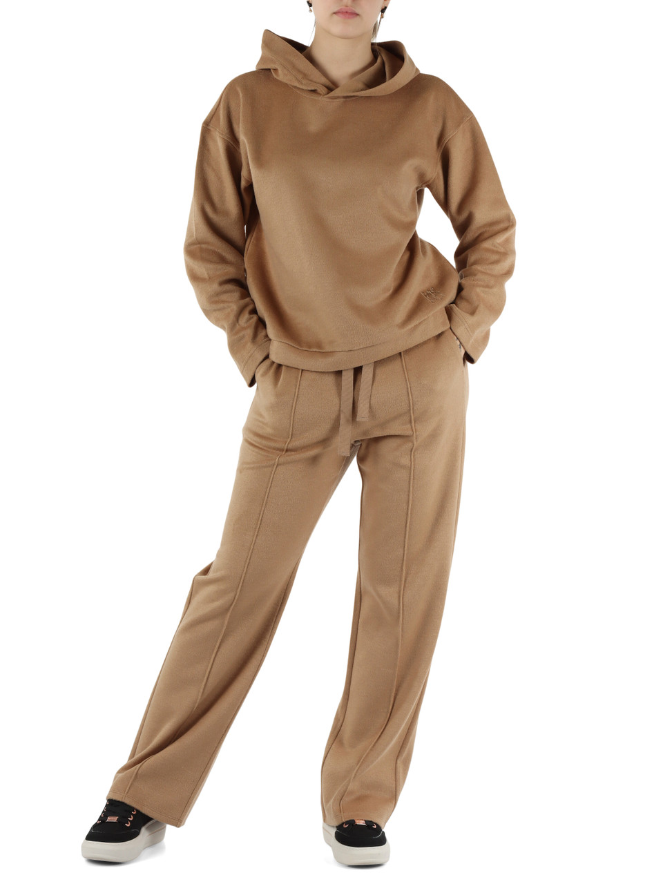 BEIGE | WEEKEND: Pantaloni sportivi in jersey drap SPONDA BEIGE | WEEKEND: Pantaloni sportivi in jersey drap SPONDA