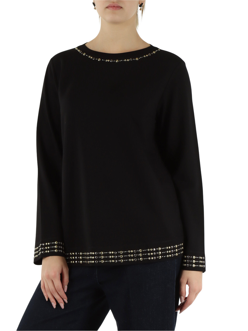 NERO | T-shirt manica lunga in jersey punto Milano NERO | T-shirt manica lunga in jersey punto Milano