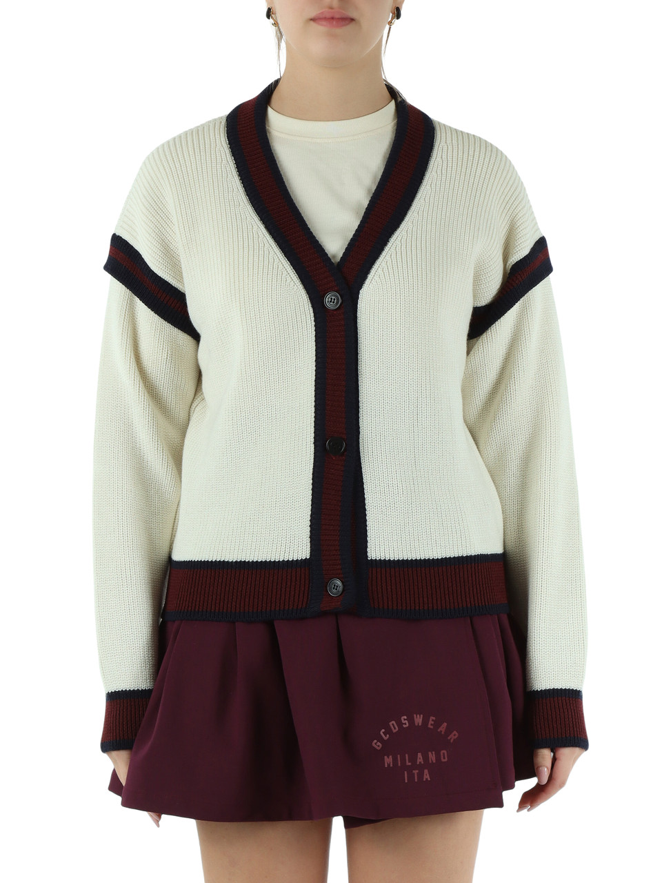 PANNA | Cardigan stile College in misto lana PANNA | Cardigan stile College in misto lana