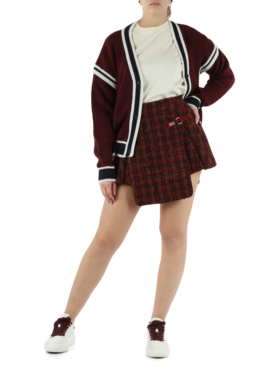 BORDEAUX | Cardigan stile College in misto lana BORDEAUX | Cardigan stile College in misto lana